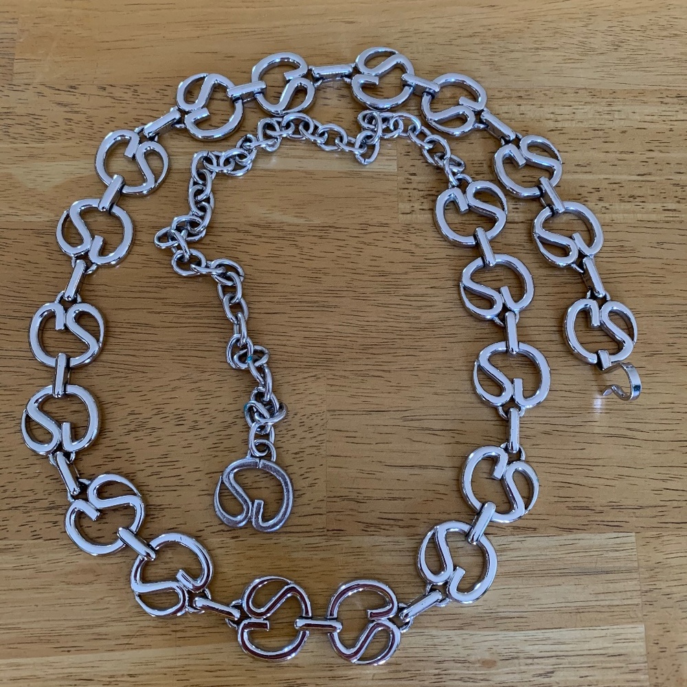 St John silver tone metal belt